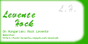 levente hock business card